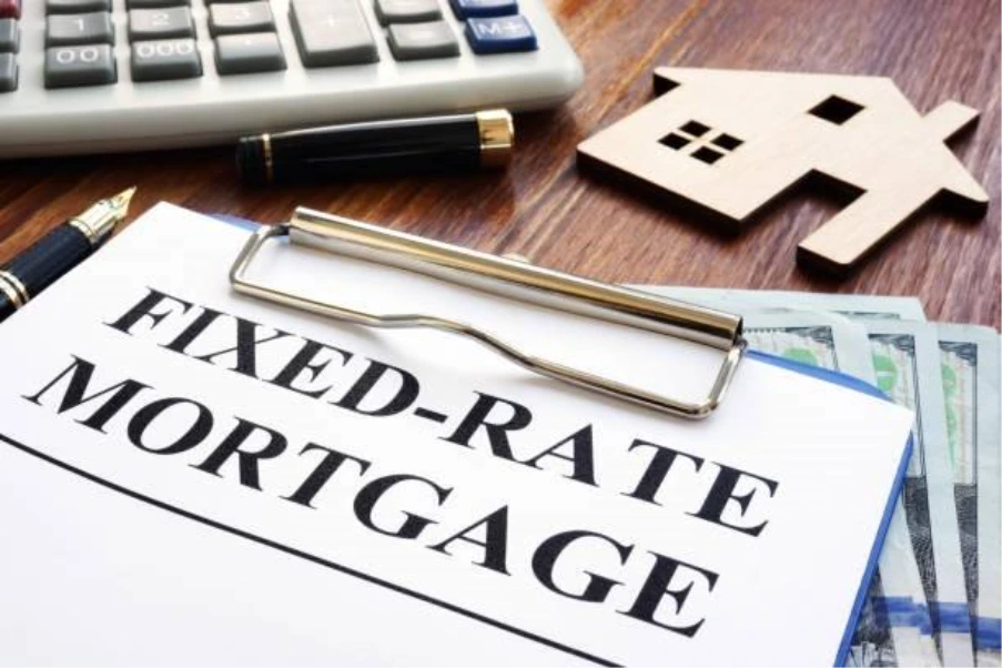 Fixed rate mortgage agreement showing a homeowner reviewing mortgage terms at the end of a fixed deal