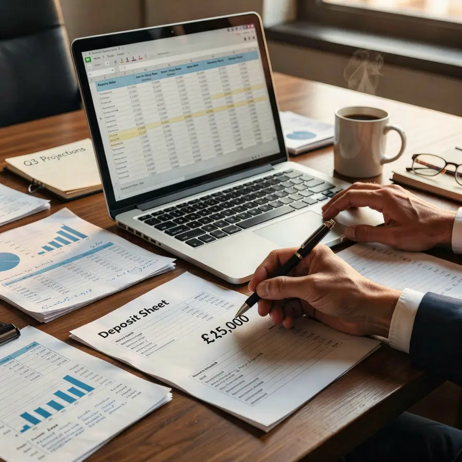 Professional calculating deposit requirements and rental yields using BTL mortgage calculator