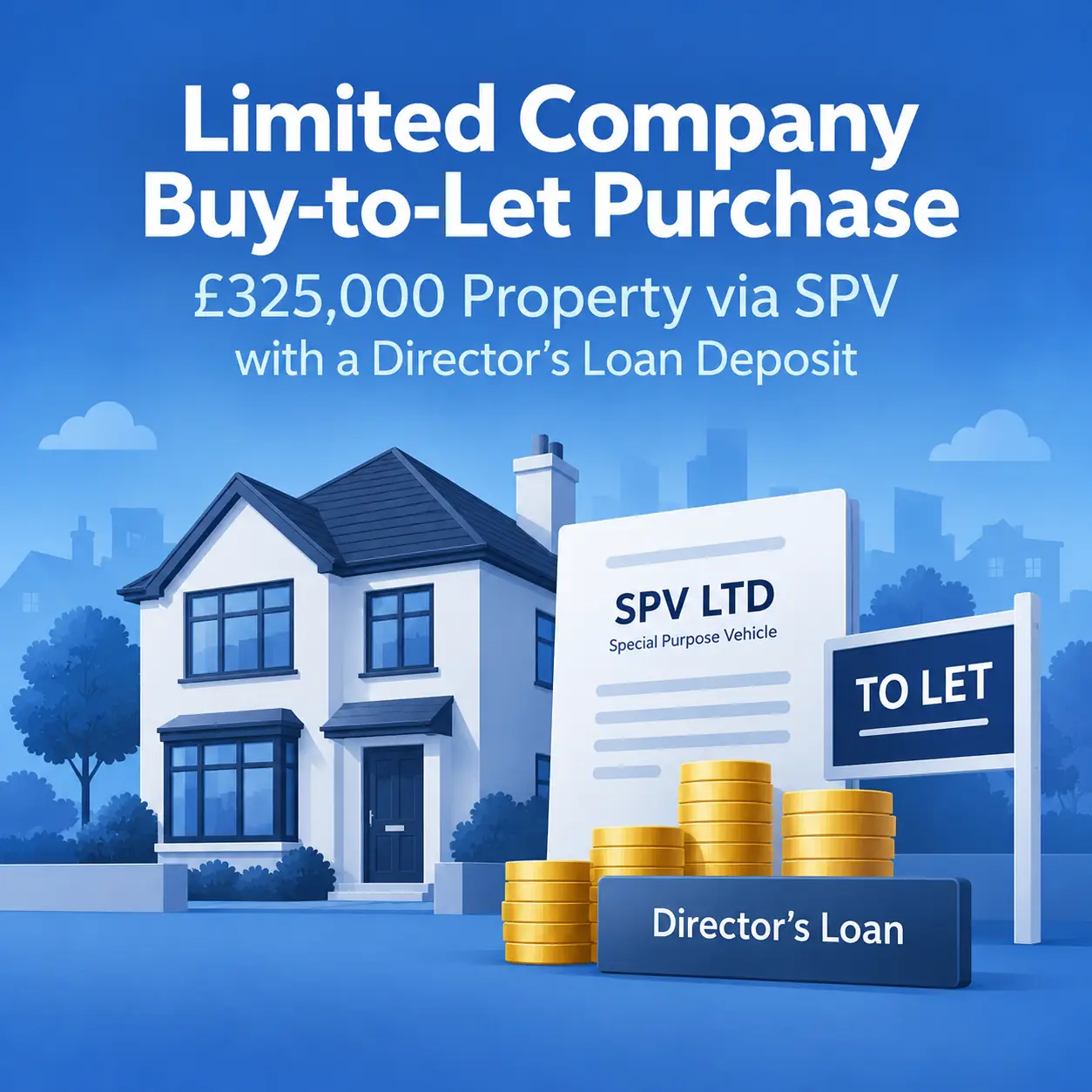 Limited Company Buy-to-Let case study showing a £325,000 SPV property purchase funded with a director's loan deposit