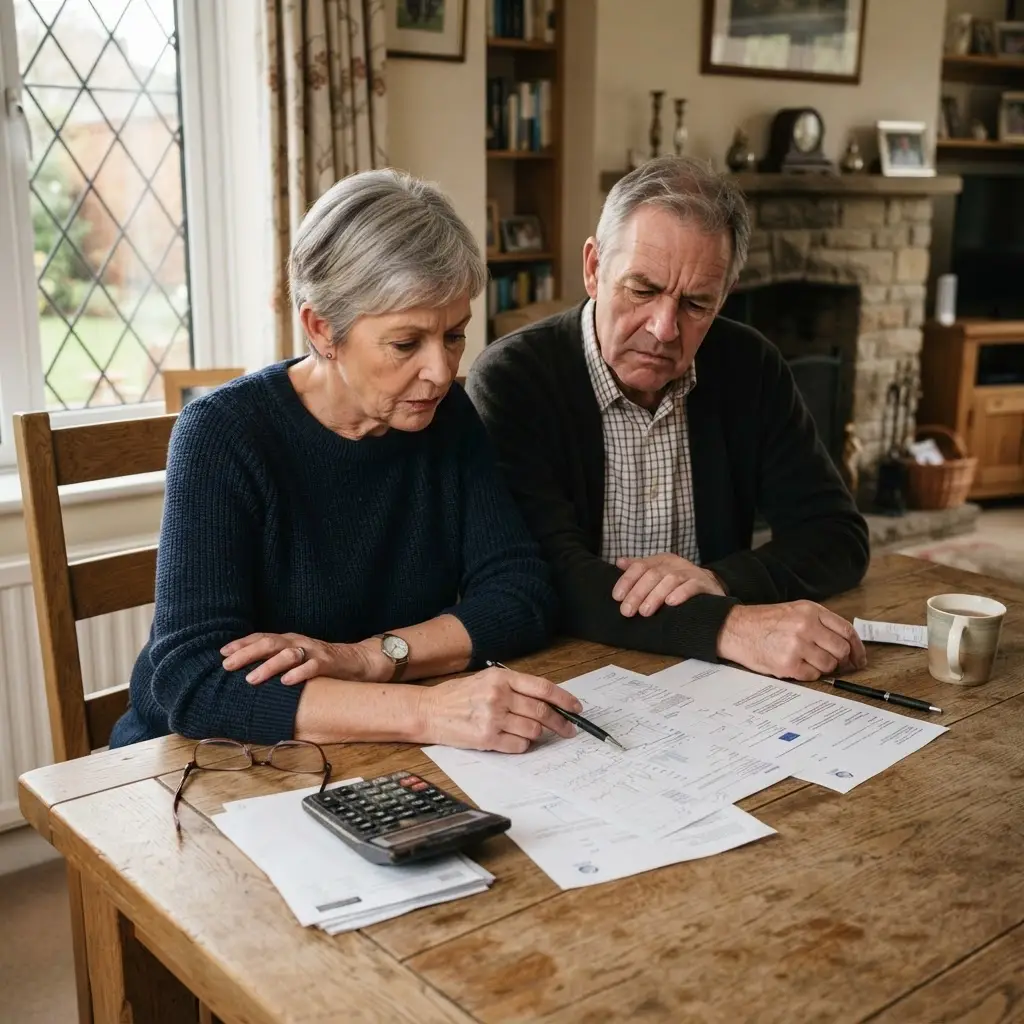 Parents Reviewing Mortgage Guarantor Responsibilities Parents reviewing the responsibilities of acting as a mortgage guarantor